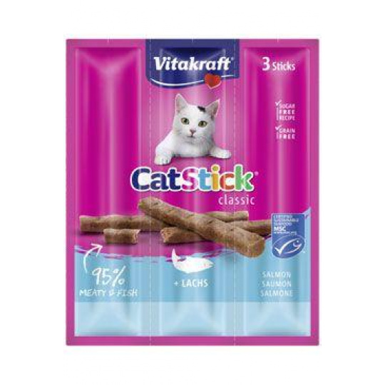 Vitakraft Cat poch. Stick Classic losos 3x6g