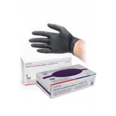 Rukavice hniezdo.vyš.CVET nitril XL/100ks bez púdru, čierne