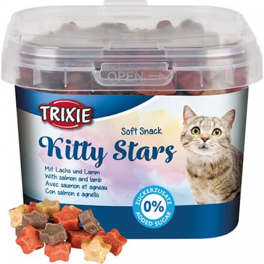Soft Snack Kitty Stars - hviezdičky losos, jahňacie 140g Soft Snack Kitty Stars - hviezdičky losos, jahňacie 140g