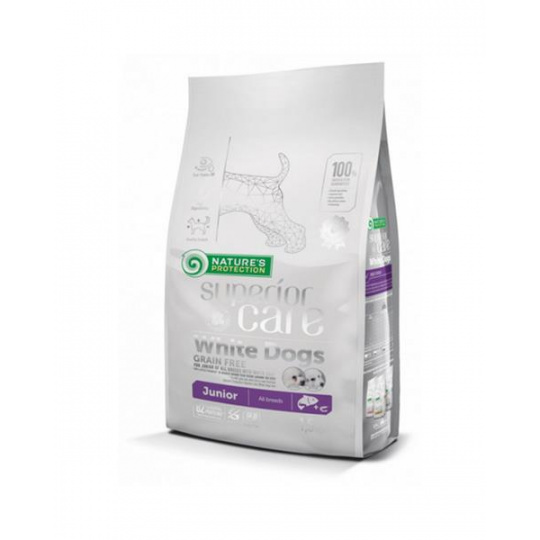 Natures P Superior care white dog GF junior losos all breed 1,5 kg