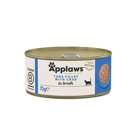 Applaws Cat konz. Adult Broth tuniak s krabom 70g