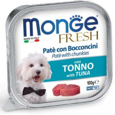 MONGE FRESH - paštéta a kúsky s tuniakom 100 g pre psy