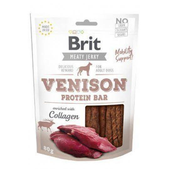 Brit Jerky Venison Protein Bar 80g