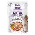 Brit Care cat Kapsička Kitten Fillets in Gravy with Tender Turkey 24 x 85 g