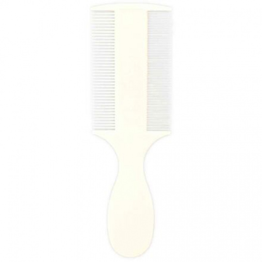 Hrebeň plastový veľmi jemný na blchy a prach, rukoväť 14 cm