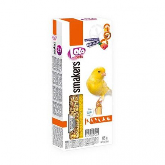 LOLO SMAKERS MIX 3 triedy mix (ovocie, med, vajce) kanárik 85 g
