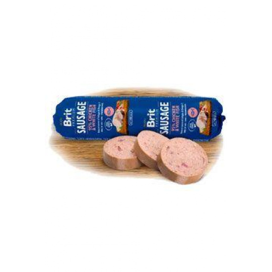 Brit Sausage Chicken & White Fish 800g