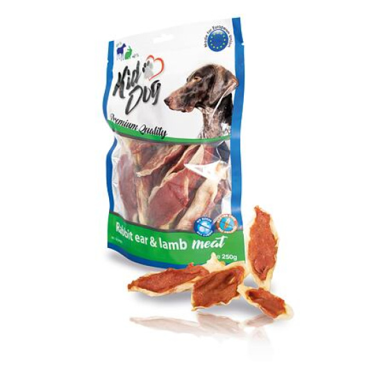 KIDDOG králičí ucho plněné kachním masíčkem 500 g