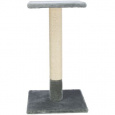 Škrabací stĺpik BEANA s odpočívadlom, 9 cm / 69 cm, sisal/plyš, sivá
