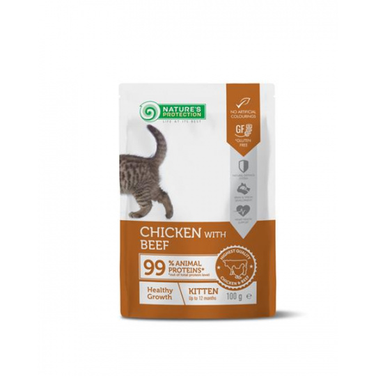Natures P KAPSIČKY cat kitten chicken & beef 22 x 100 g Natures P KAPSIČKY cat kitten chicken & beef 22 x 100 g