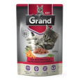 GRAND Cat kapsička Deluxe Adult hovädzie so zeleninou 100g