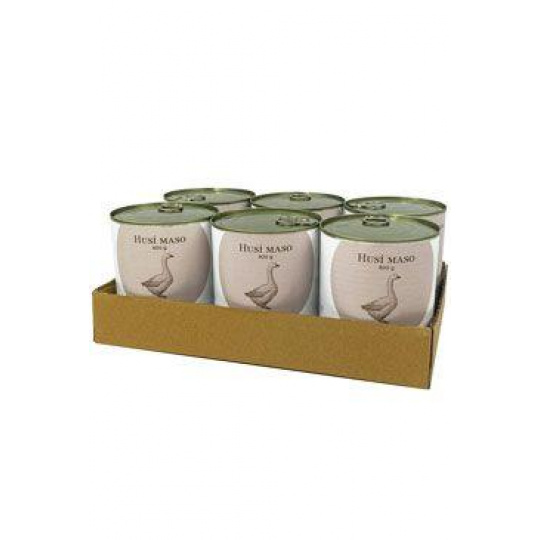 BOHEMIA MASO Husacie vo vlastnej šťave SIX PACK 6x800g BOHEMIA MASO Husacie vo vlastnej šťave SIX PACK 6x800g