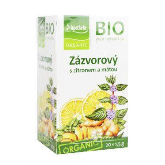 Čaj Apotheke BIO zázvorový s pomarančom 20x1,5g