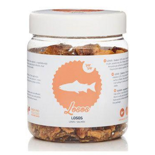 Raw Raw pochúťka mrazom sušený Losos mäso 110g