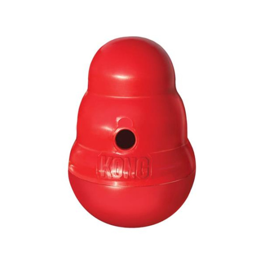 Hračka Kong Dog Wobbler, plniaca, červená, plast,  L