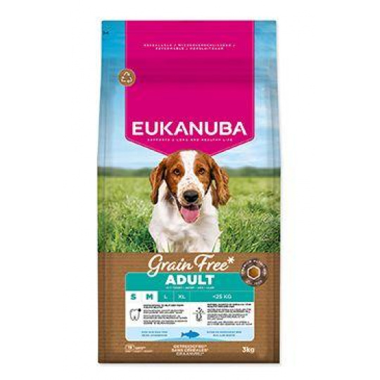 Eukanuba Dog GF Adult Small&Medium bohaté na Oc.Fish 3kg