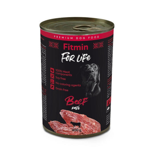 FITMIN for Life Beef Pate - Mokré krmivo pro psy 400g FITMIN for Life Beef Pate - Mokré krmivo pro psy 400g