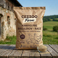 CEZZOO FARM krmivo pre brojlerov - rast granulovaná zmes 25kg CEZZOO FARM krmivo pre brojlerov - rast granulovaná zmes 25kg