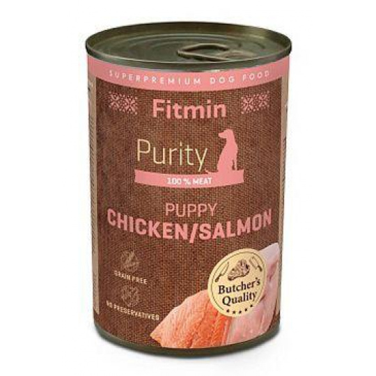 Fitmin dog Purity tin konz Puppy Salmon&Chicken 400g