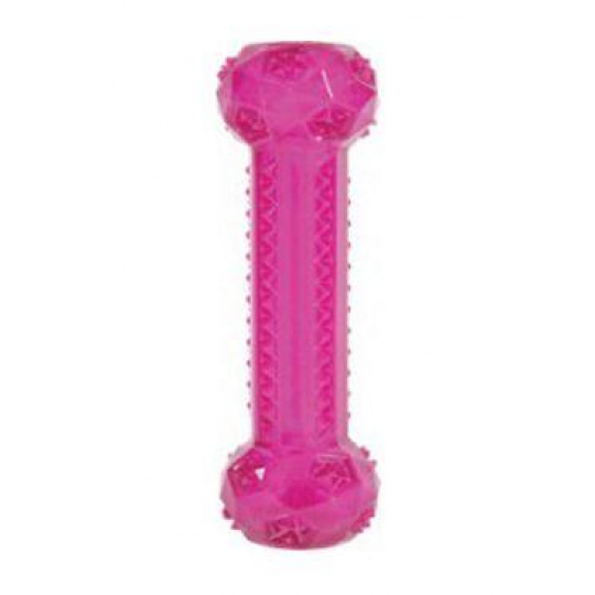 Hračka pes STICK TPR POP kosť 25cm ružová Zolux