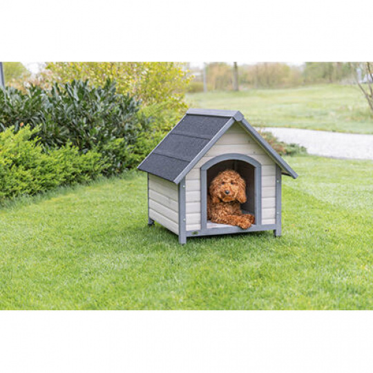 Natura bouda pro psa se sedlovou střechou, M: 77 x 82 x 88 cm, šedá Natura bouda pro psa se sedlovou střechou, M: 77 x 82 x 88 cm, šedá