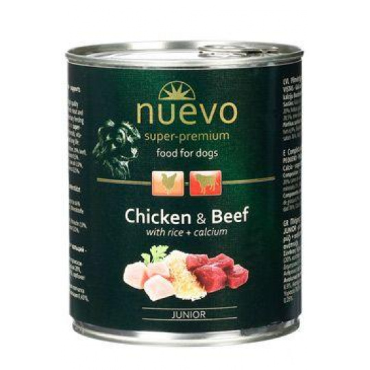 Nuevo pes Junior Kuracie a Hovädzie konz. 800g