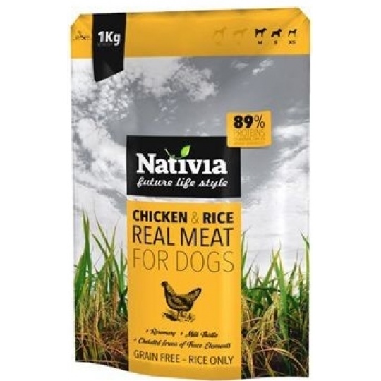 Nativia Real Meat Chicken & Rice 1 kg Nativia Real Meat Chicken & Rice 1 kg