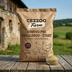 CEZZOO FARM krmivo pre brojlerov - štart sypké 25kg CEZZOO FARM krmivo pre brojlerov - štart sypké 25kg