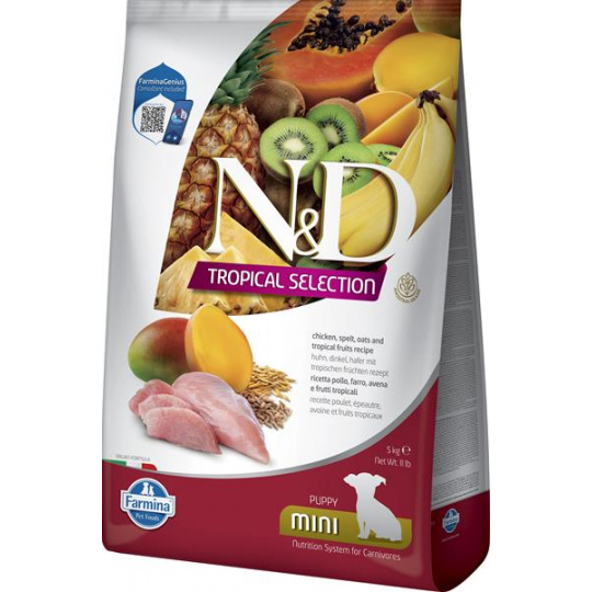 Farmina N&D dog TROPICAL SELECTION (AG) puppy mini chicken 5 kg