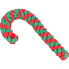 Xmas CANDY CANE - vianočná uzlovaná palička, 19 cm, bavlnené lano Xmas CANDY CANE - vianočná uzlovaná palička, 19 cm, bavlnené lano