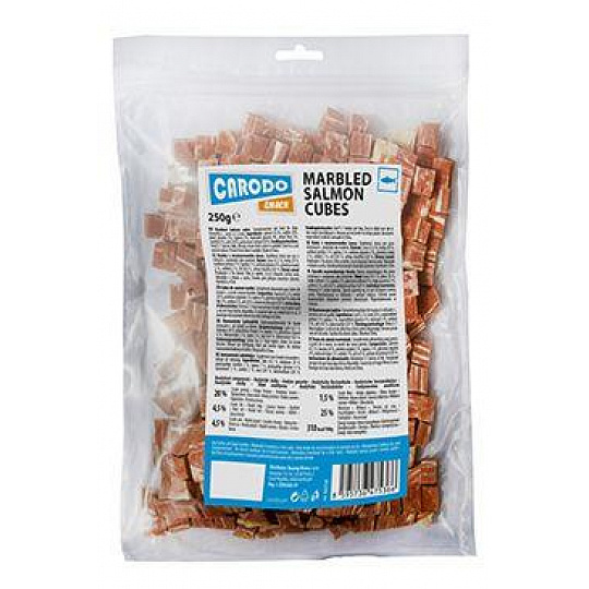 CARODO Dog poch. Kousky z mramorovaného lososa 250g CARODO Dog poch. Kousky z mramorovaného lososa 250g