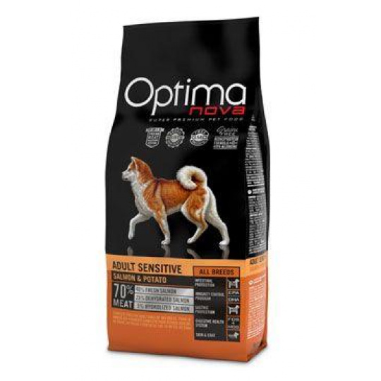 Optima Nova Dog GF Adult Sensitive Salmon&Potato 12kg Optima Nova Dog GF Adult Sensitive Salmon&Potato 12kg