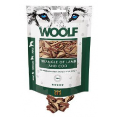 WOOLF Classic pôch. Trojuholník z jahňacieho a tresky 100g WOOLF Classic pôch. Trojuholník z jahňacieho a tresky 100g