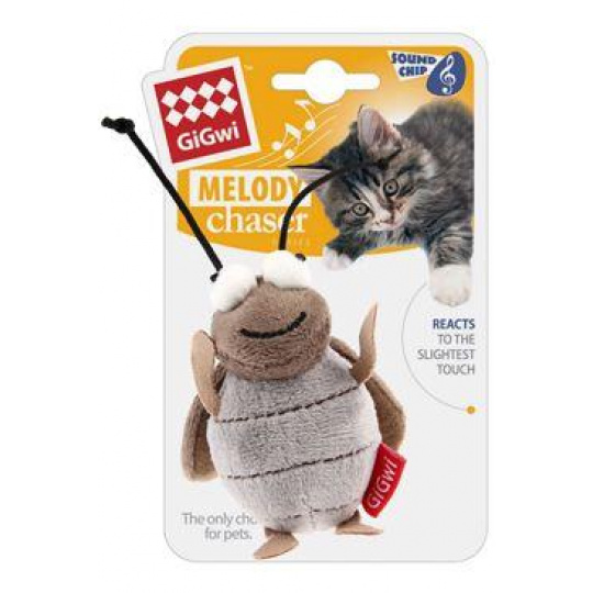 Hračka mačka GiGwi Melody Cvrček so zvukovým čipom