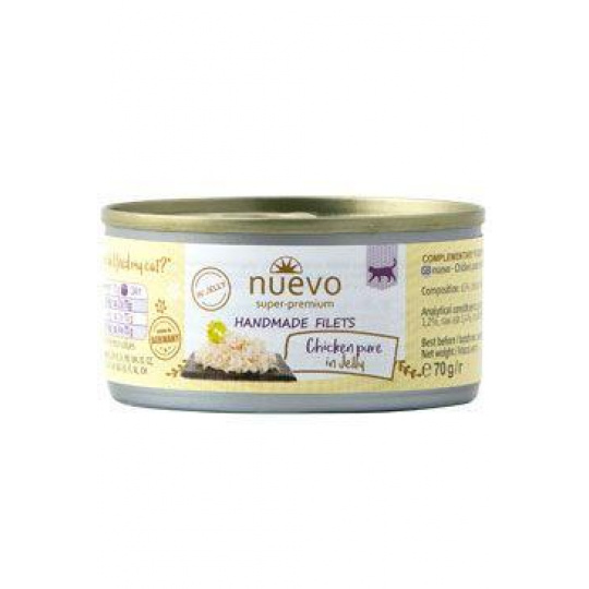 Nuevo mačka Handmade Pure Kuracie v želé konz. 70g