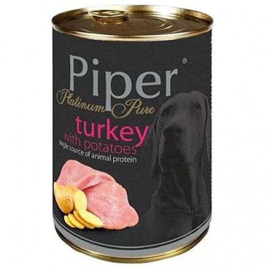 NEW PIPER PURE morka so zemiakmi, konzerva pre psy, 400 g