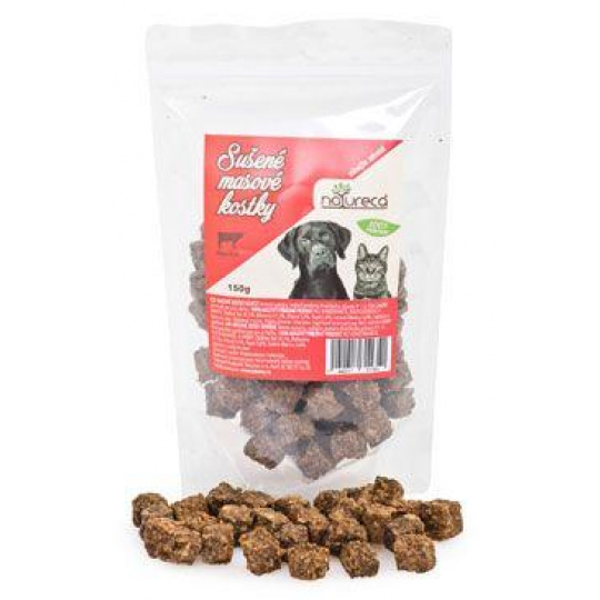 NATURECA pochúťka Mäsové kocky Hovädzie, 100% mäso 150g