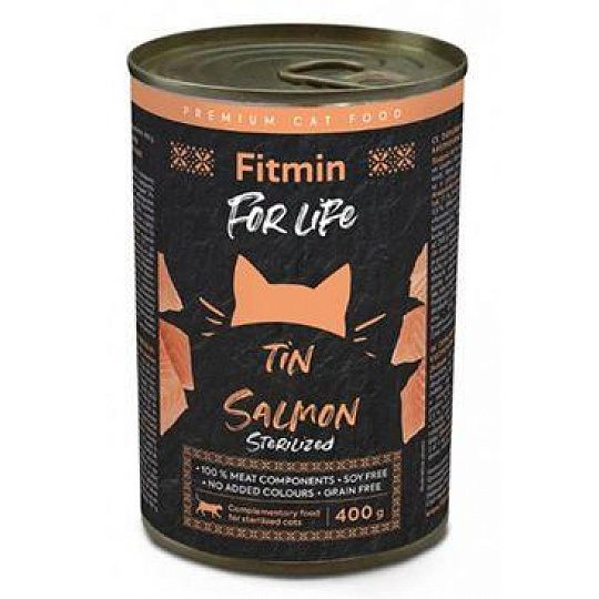 Fitmin FL cat konz. Sterilizovaný Lososová 400g