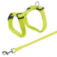Postroj s vodítkom pre mačku jednofarebný 22-42cm/10mm 1,25m