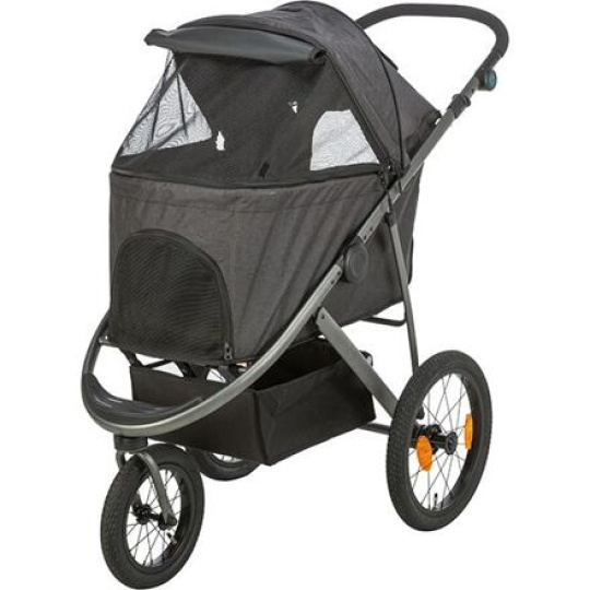 Kočárek BUGGY na vzduchových pneu,  60 x 112 x 120 cm, nosnost 20 kg, černá/petrolejová