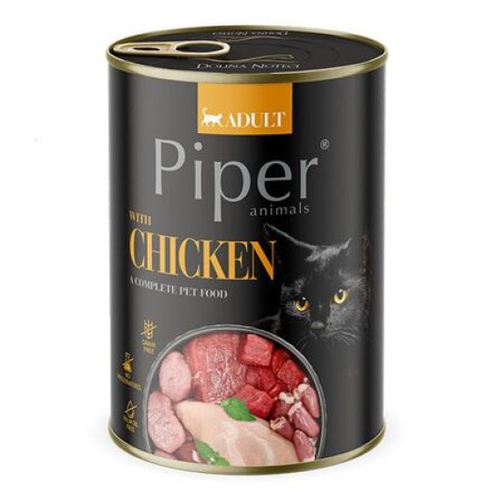 PIPER CAT konzerva pro kočky, s kuřecím masem 400g