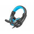FURY Wildcat Sluchátka s mikrofonem Kabel Přes hlavu Hraní Černá, Modrá