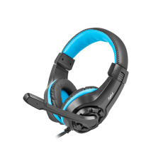 FURY Wildcat Sluchátka s mikrofonem Kabel Přes hlavu Hraní Černá, Modrá