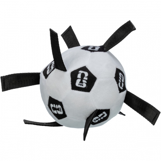 FIFA 2026 mäkká aportovacia lopta s úchytmi, 12 cm, biela/čierna - LIMITOVANÁ PONUKA