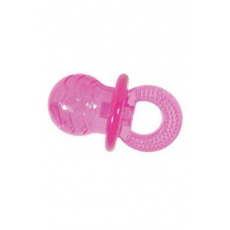 Hračka pes dudlík TPR POP PACIFIER 7cm růžová Zolux