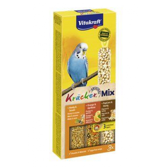 Vitakraft Bird Kräcker Andulka med/pom/popcorn tyčinka 3ks