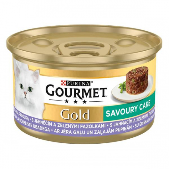 Nestlé GOURMET GOLD Savoury Cake s jahňacím a zelenými fazuľkami konz.12x85 g Nestlé GOURMET GOLD Savoury Cake s jahňacím a zelenými fazuľkami konz.12x85 g