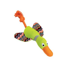 Kačica ležiaca látková šuštivá 33 cm, plyš / bavlna, HipHop