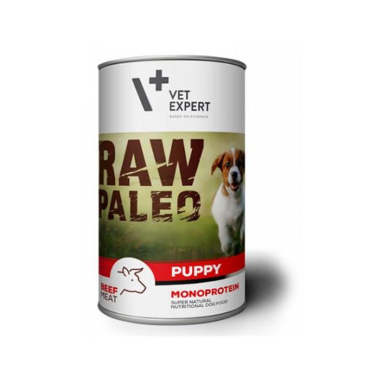 VetExpert Raw Paleo puppy beef konzerva 400 g