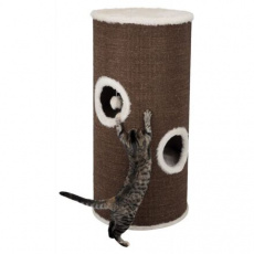Škrabadlo VITUS Cat Tower, 115 cm, hnedo/krémové